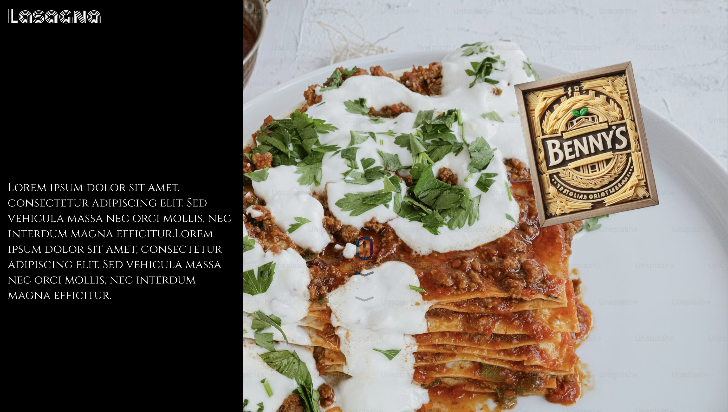 Benny's Italian Restaurant concept screenshot